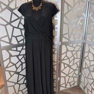 NY Collection Elegant Black Maxi Dress